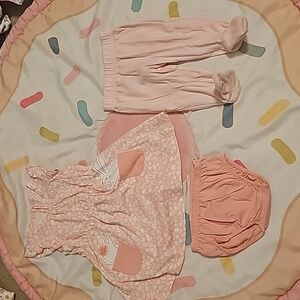 3m Just One You by Carter's matching pink bunny set of 3..